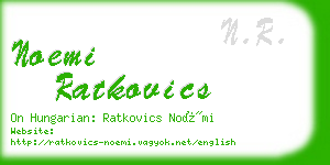 noemi ratkovics business card